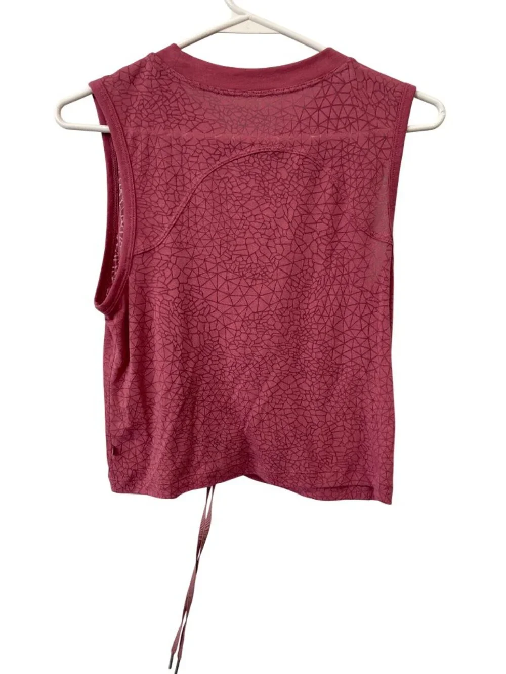 Lululemon Cinch Me Up Front Tank Top Size 10 Crewneck Cherry Tint Athleisure